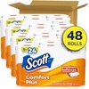 image:imageScott ComfortPlus Toilet Paper 48 Triple Rolls 231 Sheets per Roll SepticSafe 1Ply Toilet Tissue231 sheets Pack of 48