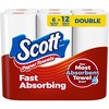 image:imageScott Paper Towels ChooseASheet 6 Double Rolls  12 Regular Rolls 108 Sheets Per Roll100 Sheets Pack of 6