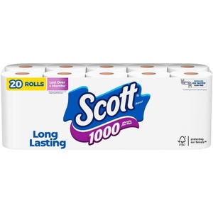 image:imageScott 1000 Toilet Paper 18 Rolls SepticSafe 1Ply Toilet Tissue1000 Count Pack of 20