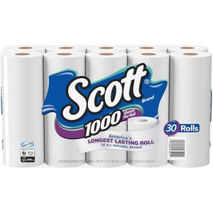 image:imageScott 1000 Toilet Paper 18 Rolls SepticSafe 1Ply Toilet TissueRegular