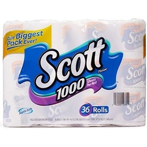 image:imageScott 1000 Toilet Paper 8 Rolls SepticSafe 1Ply Toilet Tissue36 Count Pack of 1