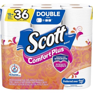 image:imageScott ComfortPlus Toilet Paper 48 Triple Rolls 231 Sheets per Roll SepticSafe 1Ply Toilet Tissue231 sheets Pack of 18