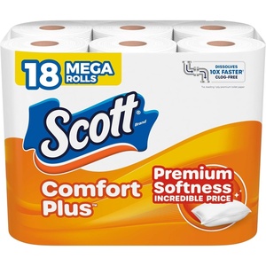image:imageScott ComfortPlus Toilet Paper 48 Triple Rolls 231 Sheets per Roll SepticSafe 1Ply Toilet Tissue310 sheets Pack of 18
