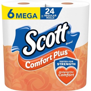 image:imageScott ComfortPlus Toilet Paper 48 Triple Rolls 231 Sheets per Roll SepticSafe 1Ply Toilet Tissue425 sheets Pack of 6