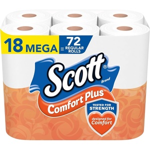 image:imageScott ComfortPlus Toilet Paper 48 Triple Rolls 231 Sheets per Roll SepticSafe 1Ply Toilet Tissue462 sheets Pack of 18