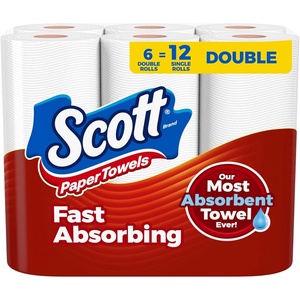 image:imageScott Paper Towels ChooseASheet 6 Double Rolls  12 Regular Rolls 108 Sheets Per Roll100 Sheets Pack of 6