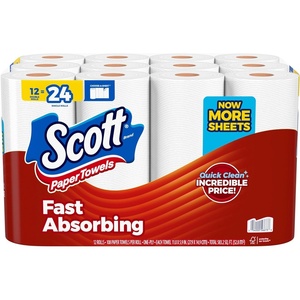 image:imageScott Paper Towels ChooseASheet 6 Double Rolls  12 Regular Rolls 108 Sheets Per Roll108 Sheets Pack of 12