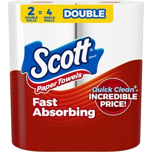 image:imageScott Paper Towels ChooseASheet 6 Double Rolls  12 Regular Rolls 108 Sheets Per Roll108 Sheets Pack of 2