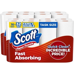 image:imageScott Paper Towels ChooseASheet 6 Double Rolls  12 Regular Rolls 108 Sheets Per Roll119 Sheets Pack of 16