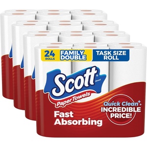image:imageScott Paper Towels ChooseASheet 6 Double Rolls  12 Regular Rolls 108 Sheets Per Roll119 Sheets Pack of 24